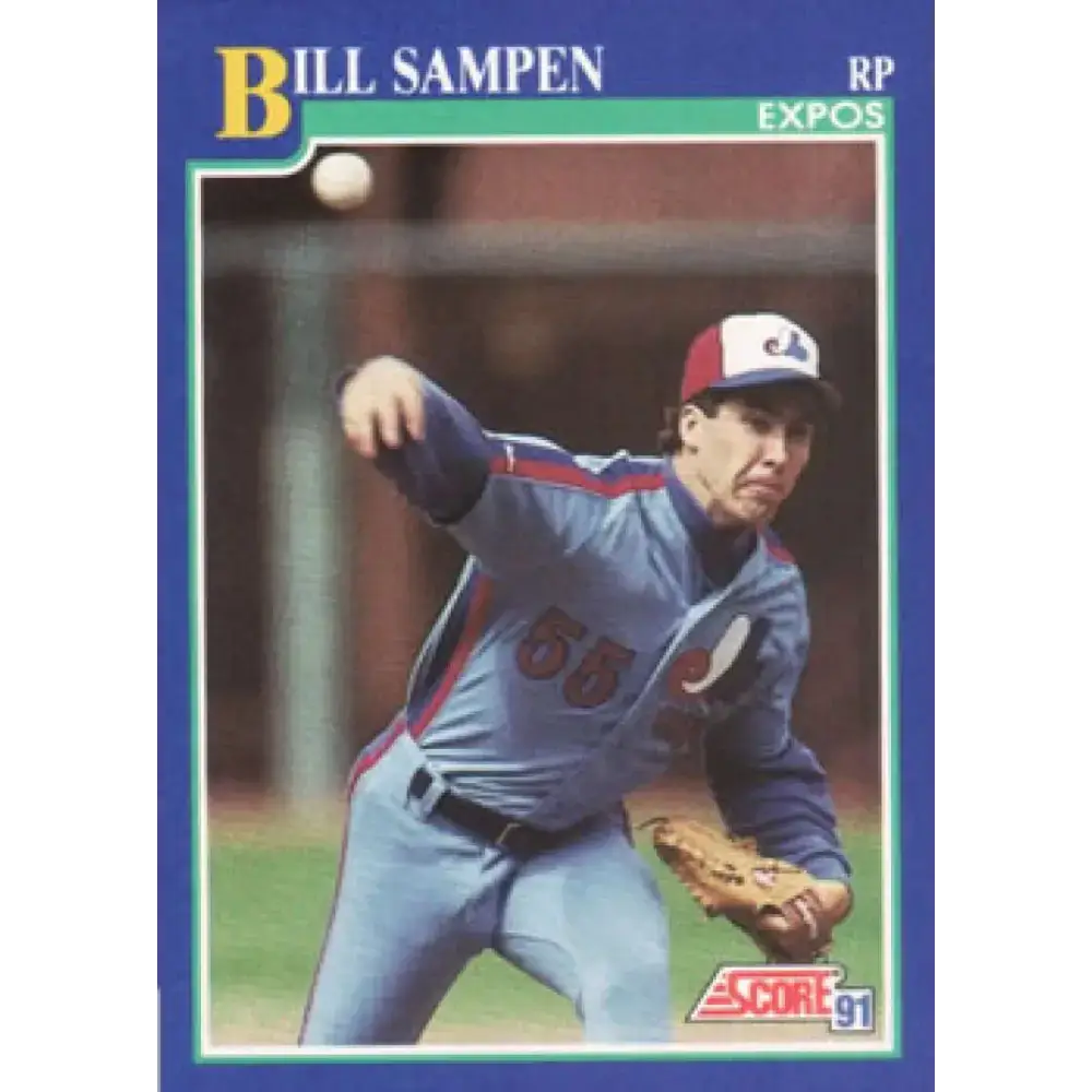 1991 Score #68 Bill Sampen UER NM-MT Montreal Expos Baseball Card - Baseball Card Single