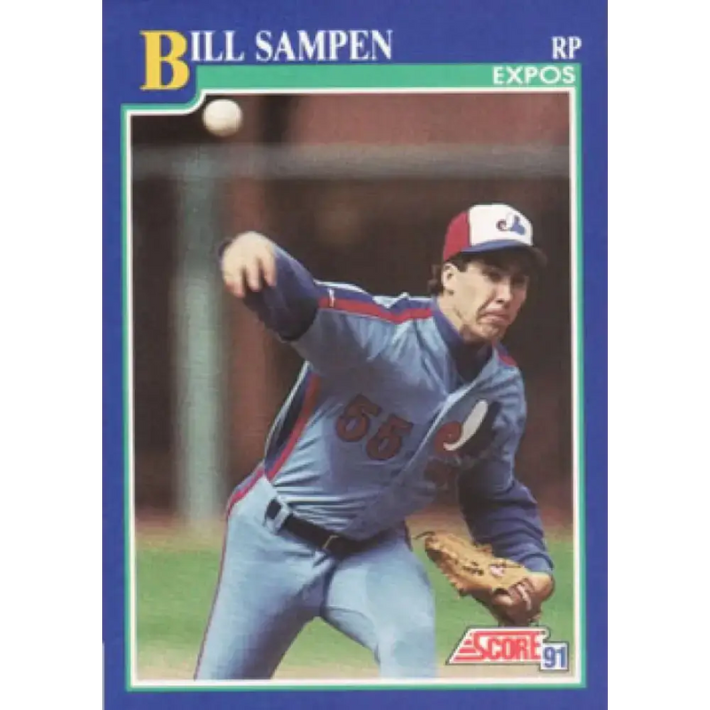 1991 Score #68 Bill Sampen UER NM-MT Montreal Expos Baseball Card - Baseball Card Single