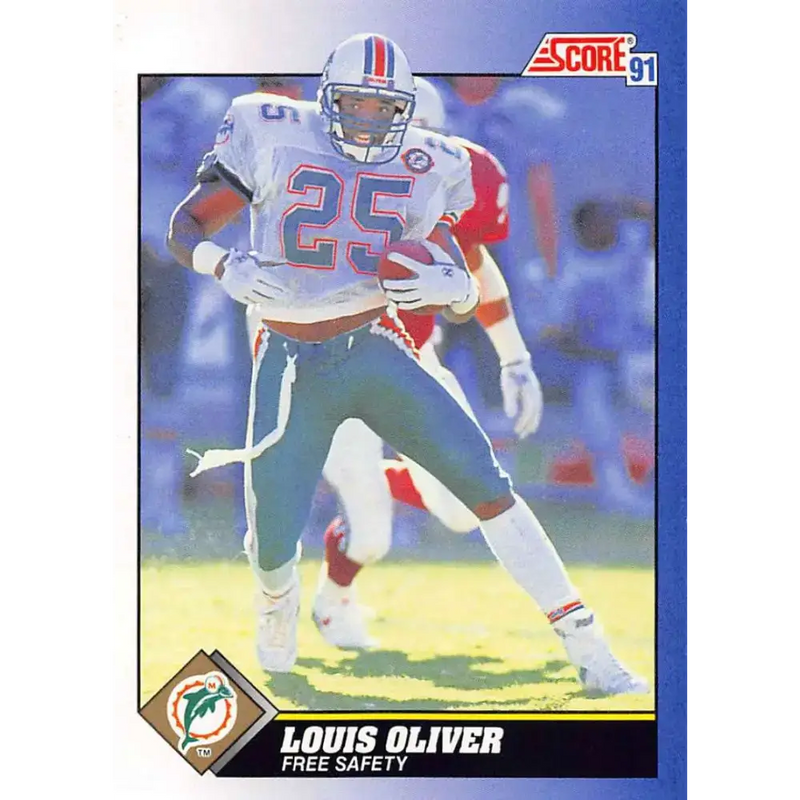 1991 Score #68 Louis Oliver EX Excellent Miami Dolphins Football Card - Football Card Single