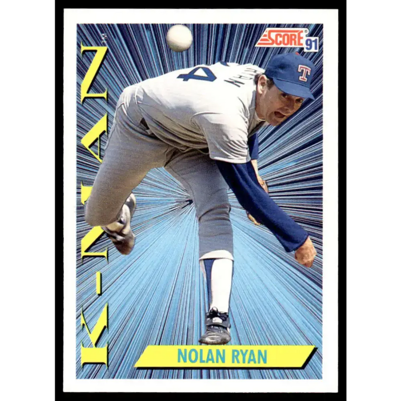 1991 Score #686 Nolan Ryan EX/NM Texas Rangers Baseball Card - Baseball Card Single