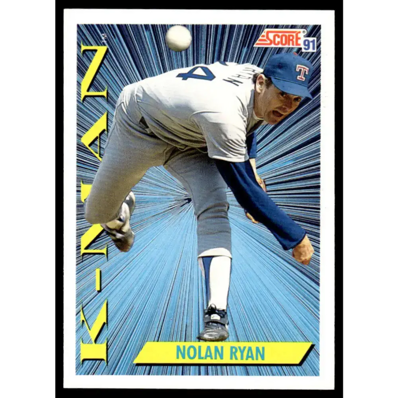 1991 Score #686 Nolan Ryan EX/NM Texas Rangers Baseball Card - Baseball Card Single