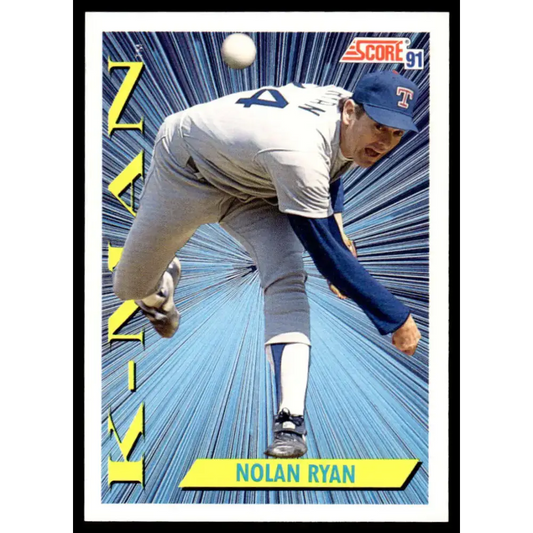 1991 Score #686 Nolan Ryan EX/NM Texas Rangers Baseball Card - Baseball Card Single