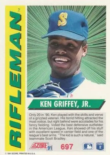 1991 Score #697 Ken Griffey Jr. NM Near Mint Mariners ID:83553 - Baseball Card Single