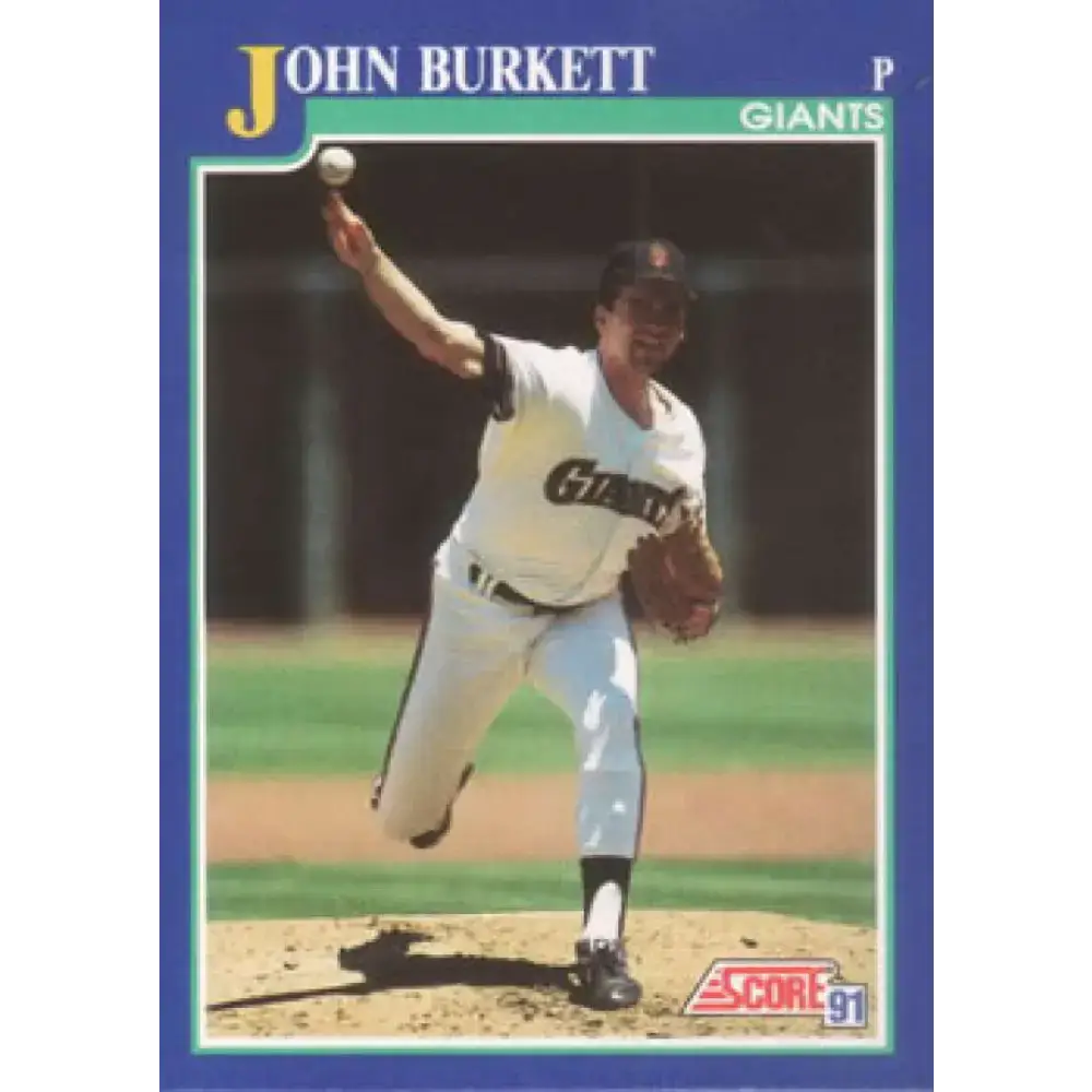 1991 Score #70 John Burkett NM-MT San Francisco Giants Baseball Card - Baseball Card Single