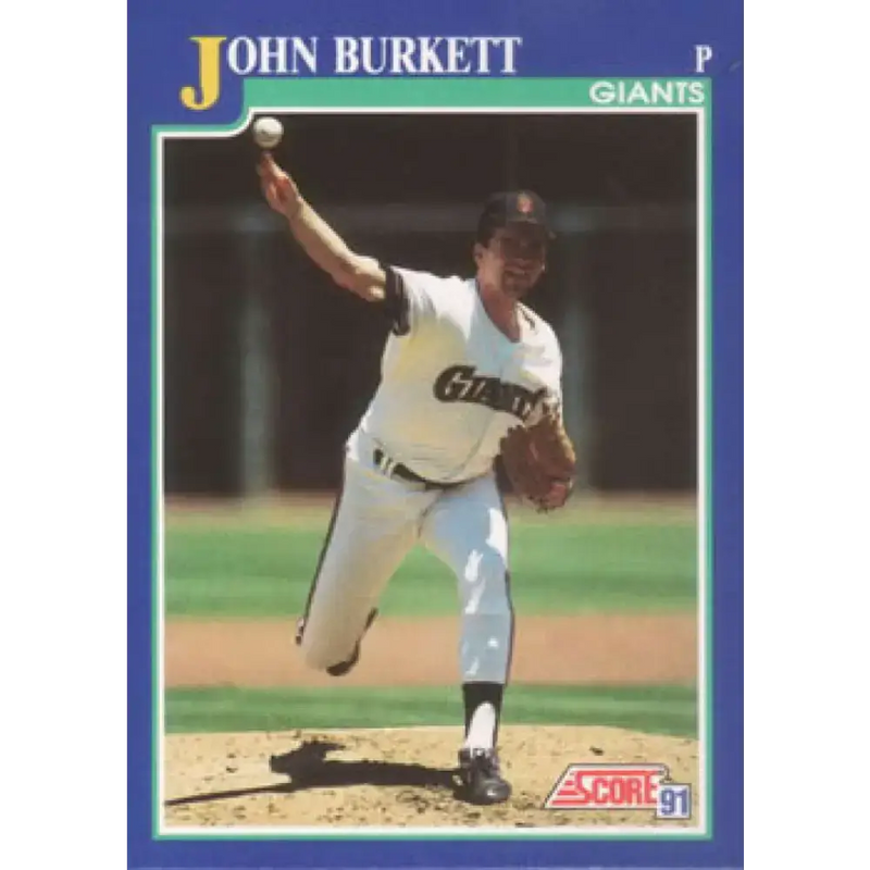 1991 Score #70 John Burkett NM-MT San Francisco Giants Baseball Card - Baseball Card Single