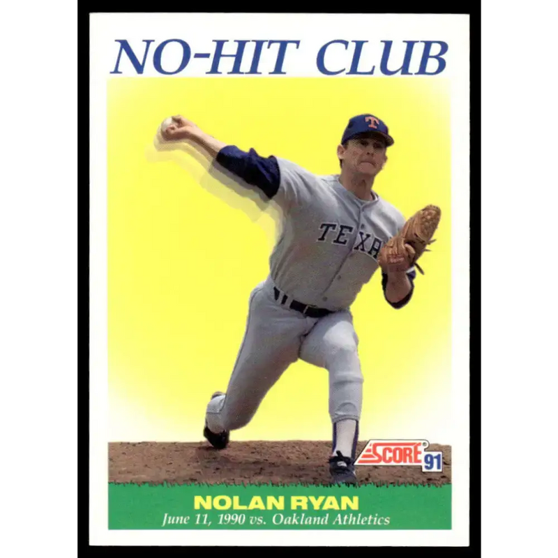 1991 Score #701 Nolan Ryan EX/NM Texas Rangers Baseball Card - Baseball Card Single