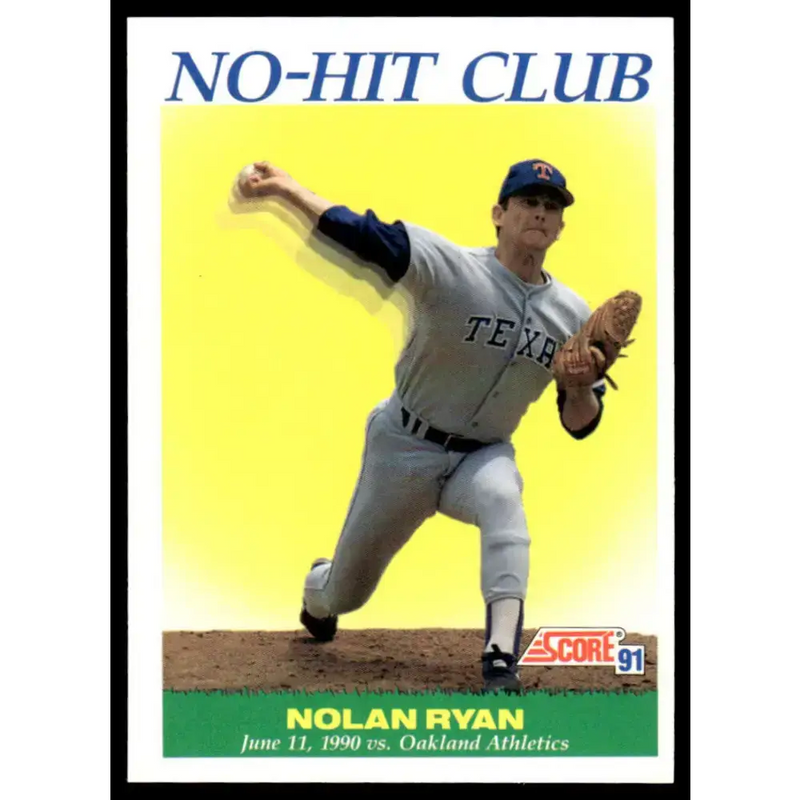 1991 Score #701 Nolan Ryan EX/NM Texas Rangers Baseball Card - Baseball Card Single