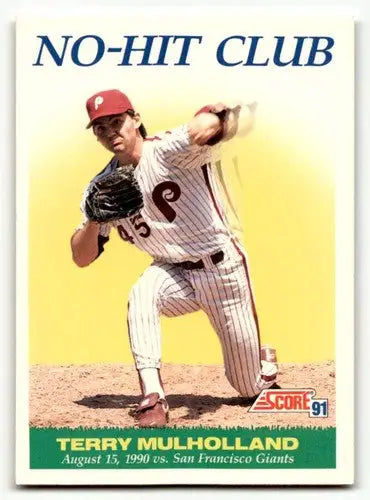 Original gloss Terry Mulholland Philadelphia baseball card 1991 Score #706