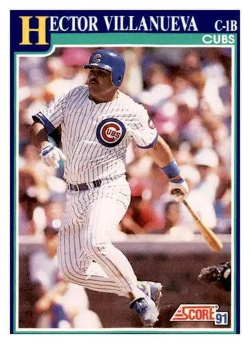 Hector Villanueva baseball card from 1991 Score with original gloss in EX/NM condition