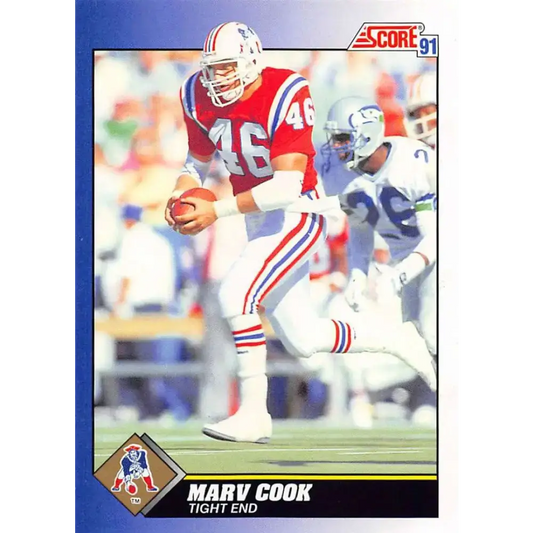 1991 Score #71 Marv Cook EX Excellent New England Patriots Football Card - Football Card Single
