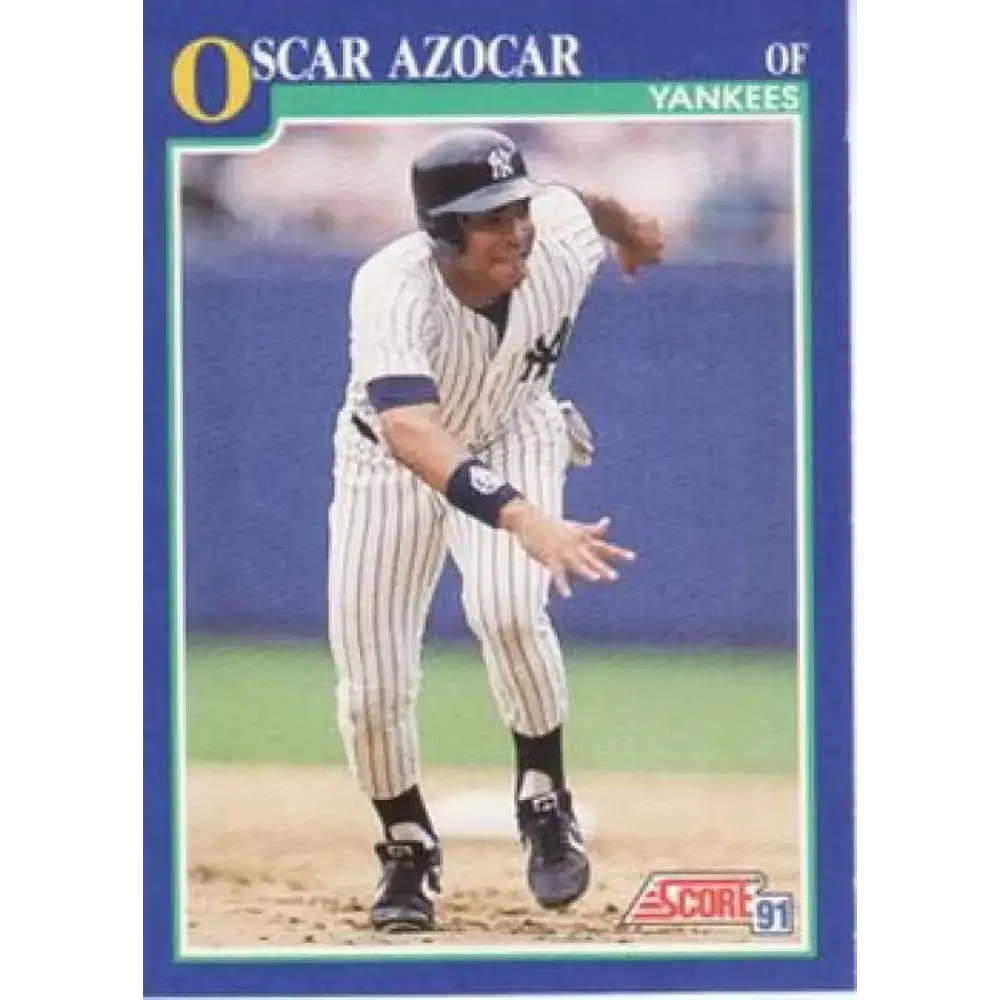 1991 Score #72 Oscar Azocar NM-MT New York Yankees Baseball Card - Baseball Card Single