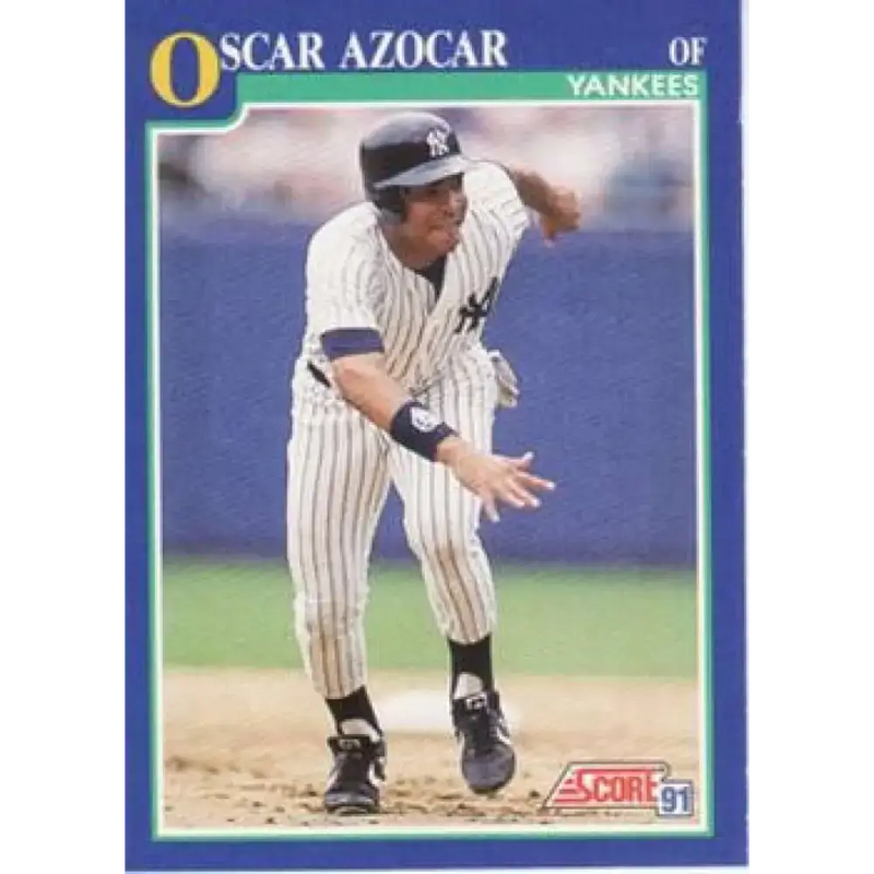 1991 Score #72 Oscar Azocar NM-MT New York Yankees Baseball Card - Baseball Card Single