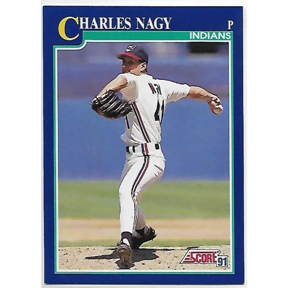 1991 Score #75 Charles Nagy NM-MT Cleveland Indians Baseball Card - Baseball Card Single
