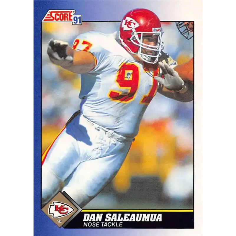 1991 Score #78 Dan Saleaumua EX Excellent Kansas City Chiefs Football Card - Football Card Single