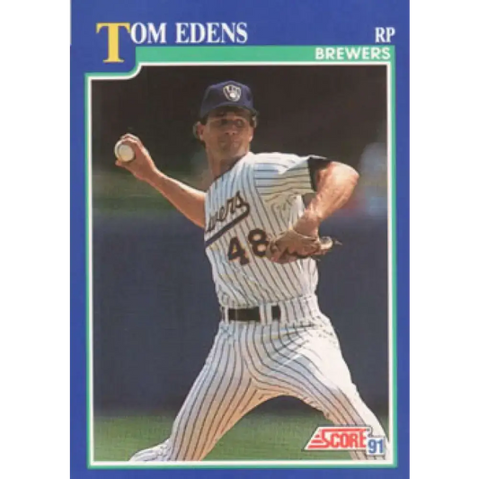 1991 Score #78 Tom Edens NM-MT RC Rookie Milwaukee Brewers Baseball Card - Baseball Card Single