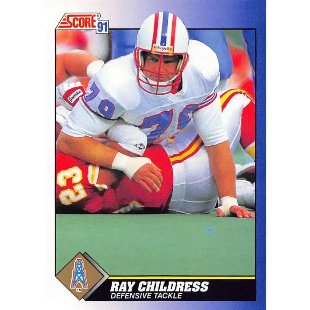 1991 Score #79 Ray Childress EX Excellent Houston Oilers Football Card - Football Card Single