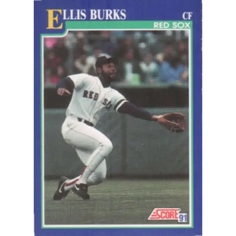 1991 Score #8 Ellis Burks NM-MT Boston Red Sox Baseball Card - Baseball Card Single