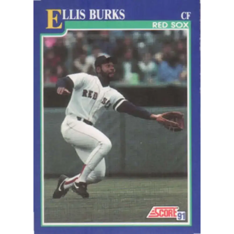 1991 Score #8 Ellis Burks NM-MT Boston Red Sox Baseball Card - Baseball Card Single