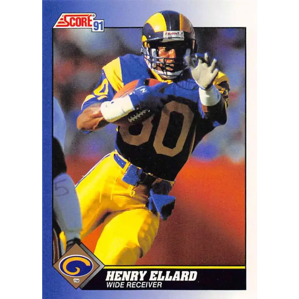 1991 Score #80 Henry Ellard EX Excellent Los Angeles Rams Football Card - Football Card Single