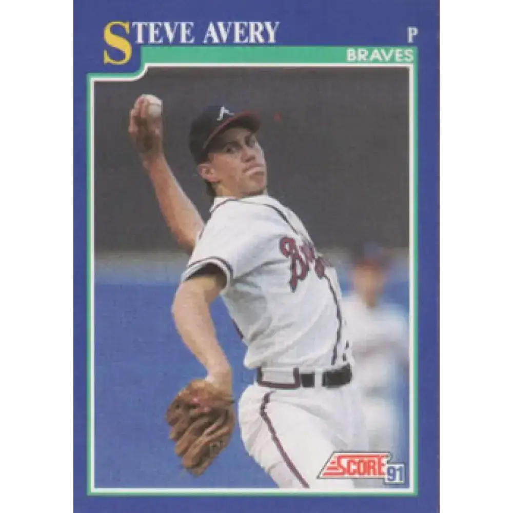 1991 Score #80 Steve Avery NM-MT Atlanta Braves Baseball Card - Baseball Card Single