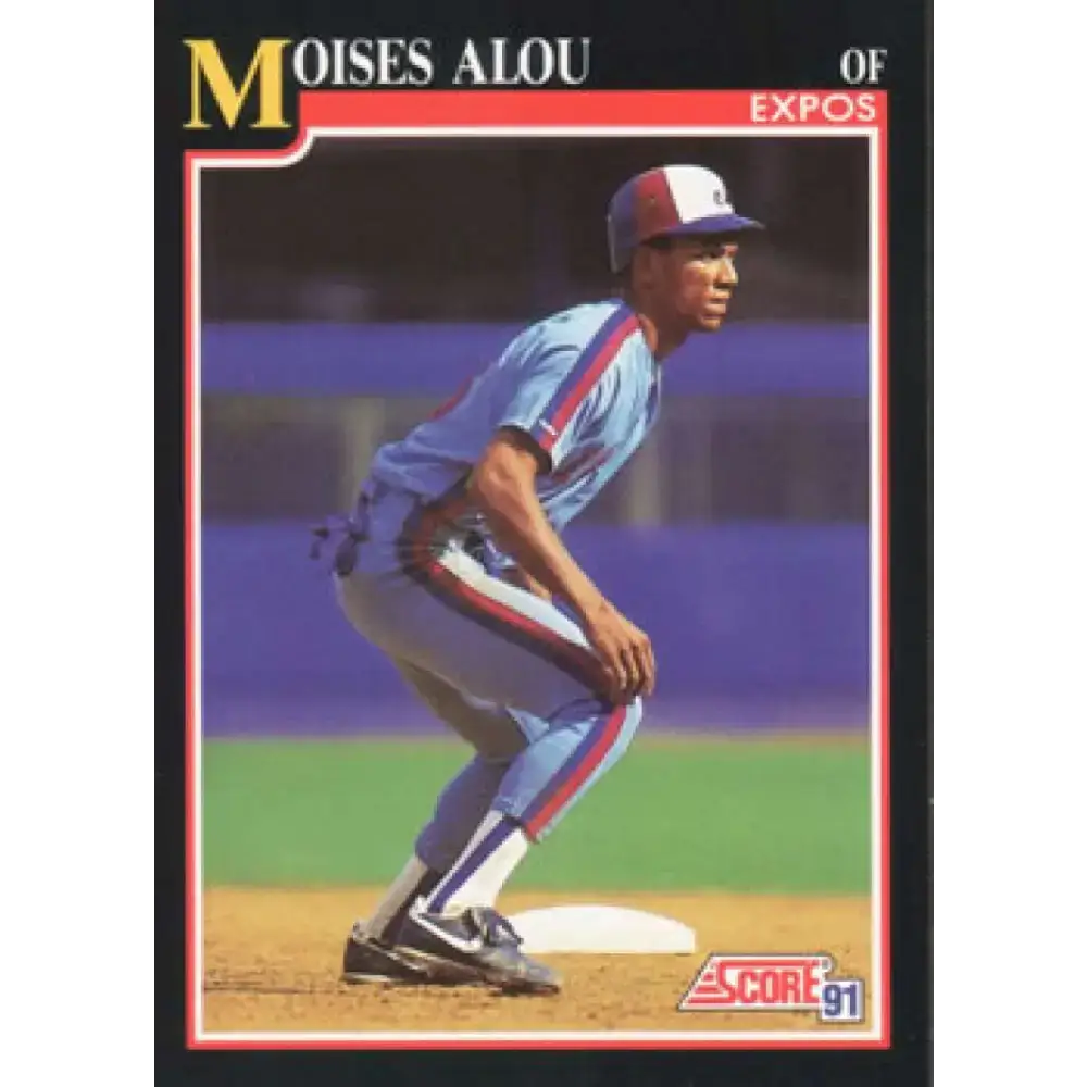 1991 Score #813 Moises Alou NM-MT Montreal Expos Baseball Card - Baseball Card Single
