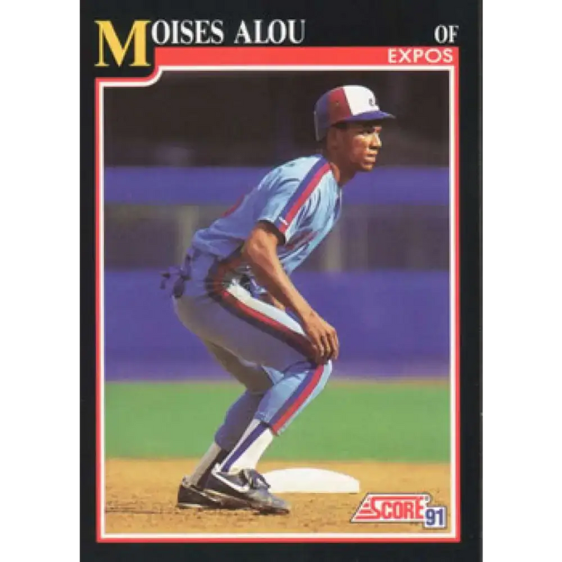 1991 Score #813 Moises Alou NM-MT Montreal Expos Baseball Card - Baseball Card Single