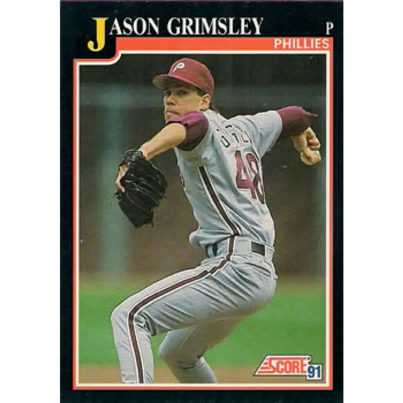 1991 Score #818 Jason Grimsley NM-MT Philadelphia Phillies Baseball Card - Baseball Card Single