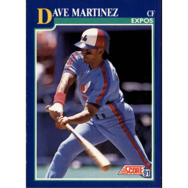 1991 Score #82 Dave Martinez NM-MT Montreal Expos Baseball Card - Baseball Card Single