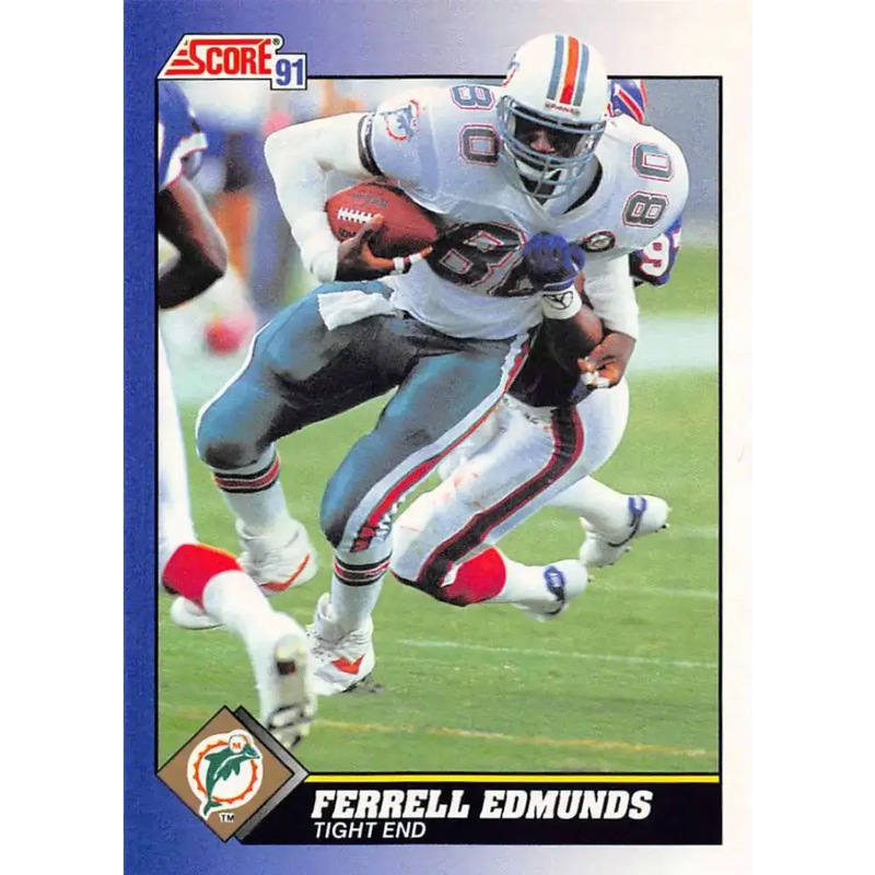 1991 Score #82 Ferrell Edmunds EX Excellent Miami Dolphins Football Card - Football Card Single