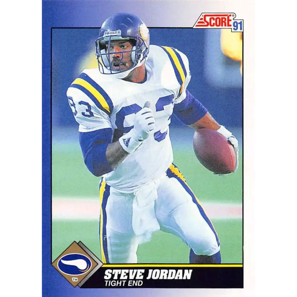 1991 Score #83 Steve Jordan EX Excellent Minnesota Vikings Football Card - Football Card Single