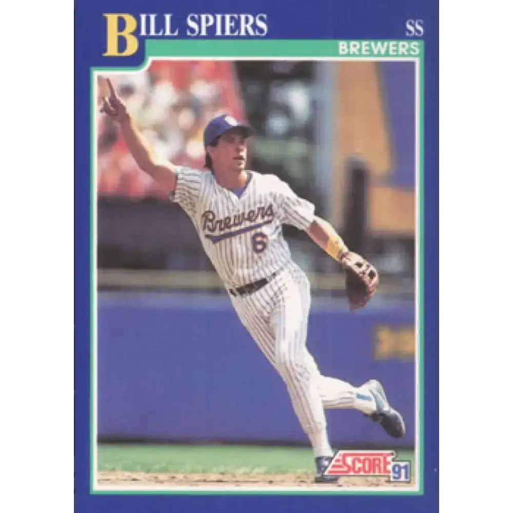 1991 Score #84 Bill Spiers NM-MT Milwaukee Brewers Baseball Card - Baseball Card Single
