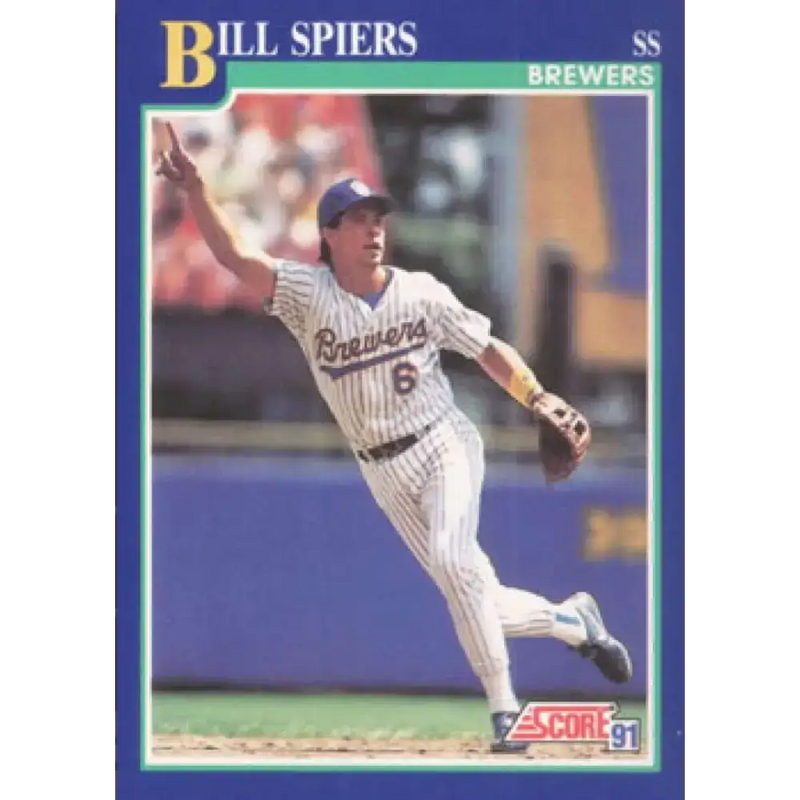 1991 Score #84 Bill Spiers NM-MT Milwaukee Brewers Baseball Card - Baseball Card Single