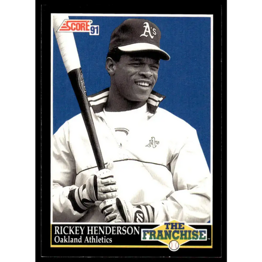 1991 Score #857 Rickey Henderson NM-MT Oakland Athletics Baseball Card - Baseball Card Single