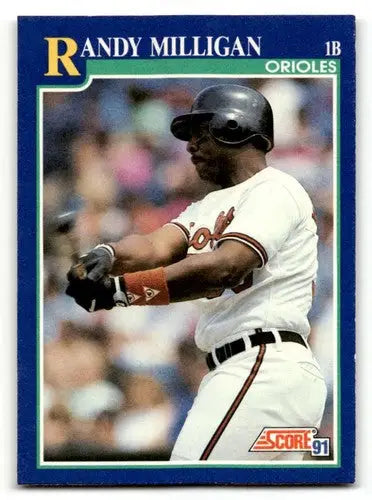 Randy Milligan Baltimore Orioles baseball card from 1991 Score series