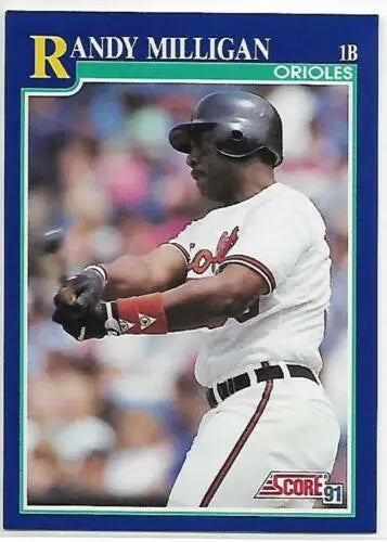 1991 Score #86 Randy Milligan NM Near Mint Orioles baseball card with original gloss