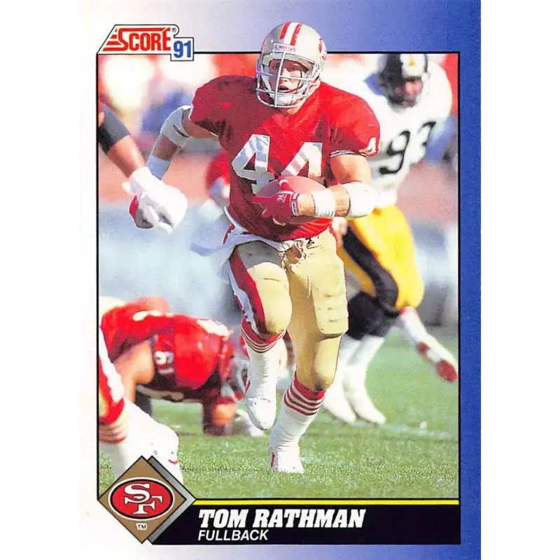 1991 Score #88 Tom Rathman EX Excellent San Francisco 49ers Football Card - Football Card Single