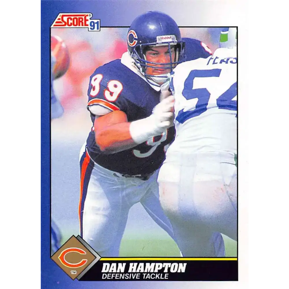 1991 Score #89 Dan Hampton EX Excellent Chicago Bears Football Card - Football Card Single