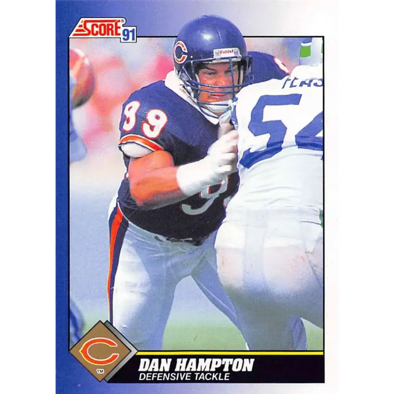 1991 Score #89 Dan Hampton EX Excellent Chicago Bears Football Card - Football Card Single