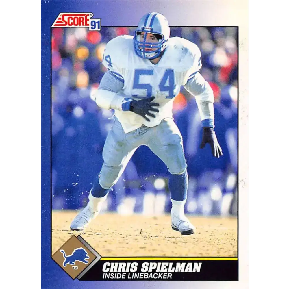 1991 Score #9 Chris Spielman EX Excellent Detroit Lions Football Card - Football Card Single