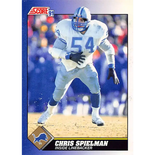 1991 Score #9 Chris Spielman EX Excellent Detroit Lions Football Card - Football Card Single