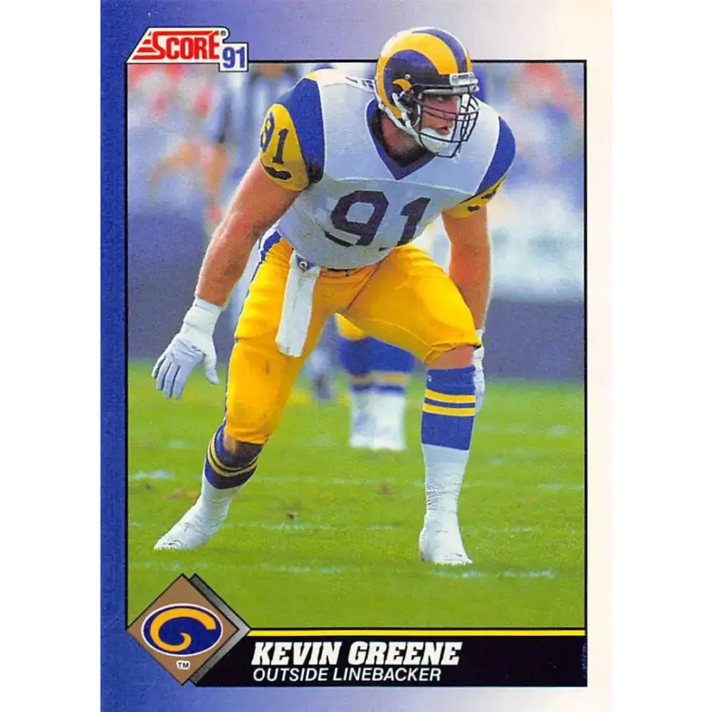 1991 Score #91 Kevin Greene EX Excellent Los Angeles Rams Football Card - Football Card Single