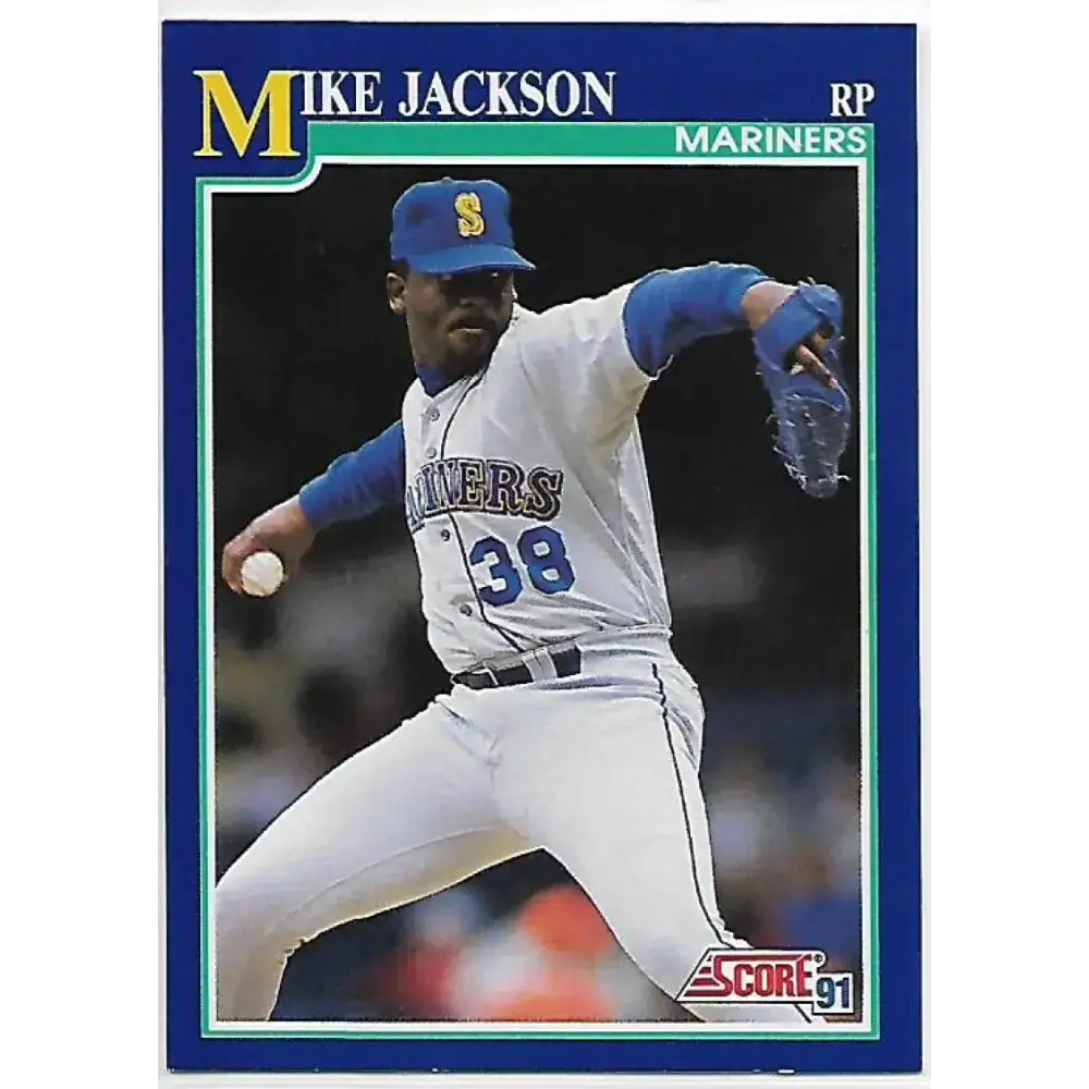 1991 Score #91 Mike Jackson NM-MT Seattle Mariners Baseball Card - Baseball Card Single
