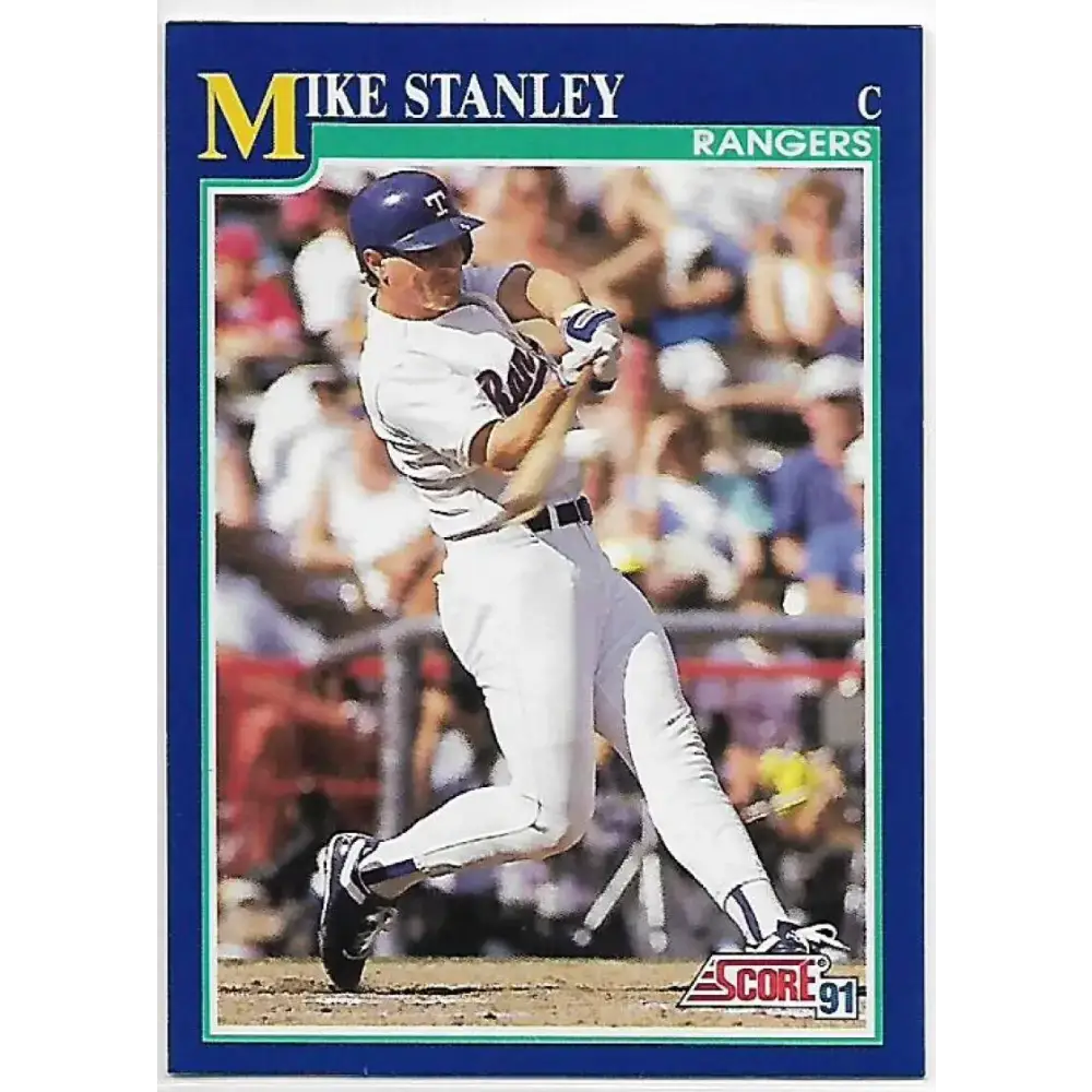 1991 Score #92 Mike Stanley NM-MT Texas Rangers Baseball Card - Baseball Card Single