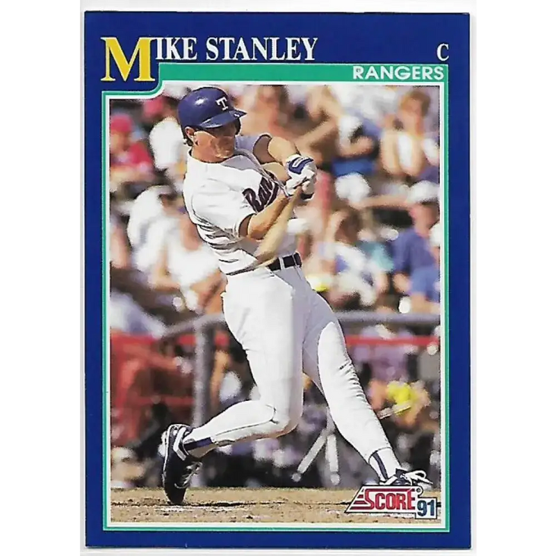 1991 Score #92 Mike Stanley NM-MT Texas Rangers Baseball Card - Baseball Card Single