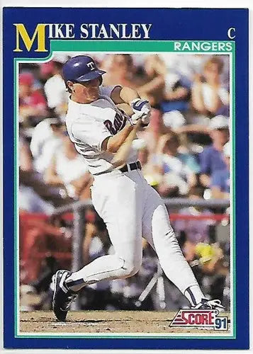 1991 Score #92 Mike Stanley NM Near Mint Rangers - Baseball Card Single