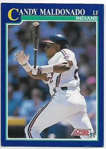 1991 Score #93 Candy Maldonado NM Near Mint Indians baseball card with original gloss
