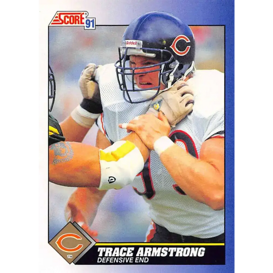 1991 Score #93 Trace Armstrong EX Excellent Chicago Bears Football Card - Football Card Single