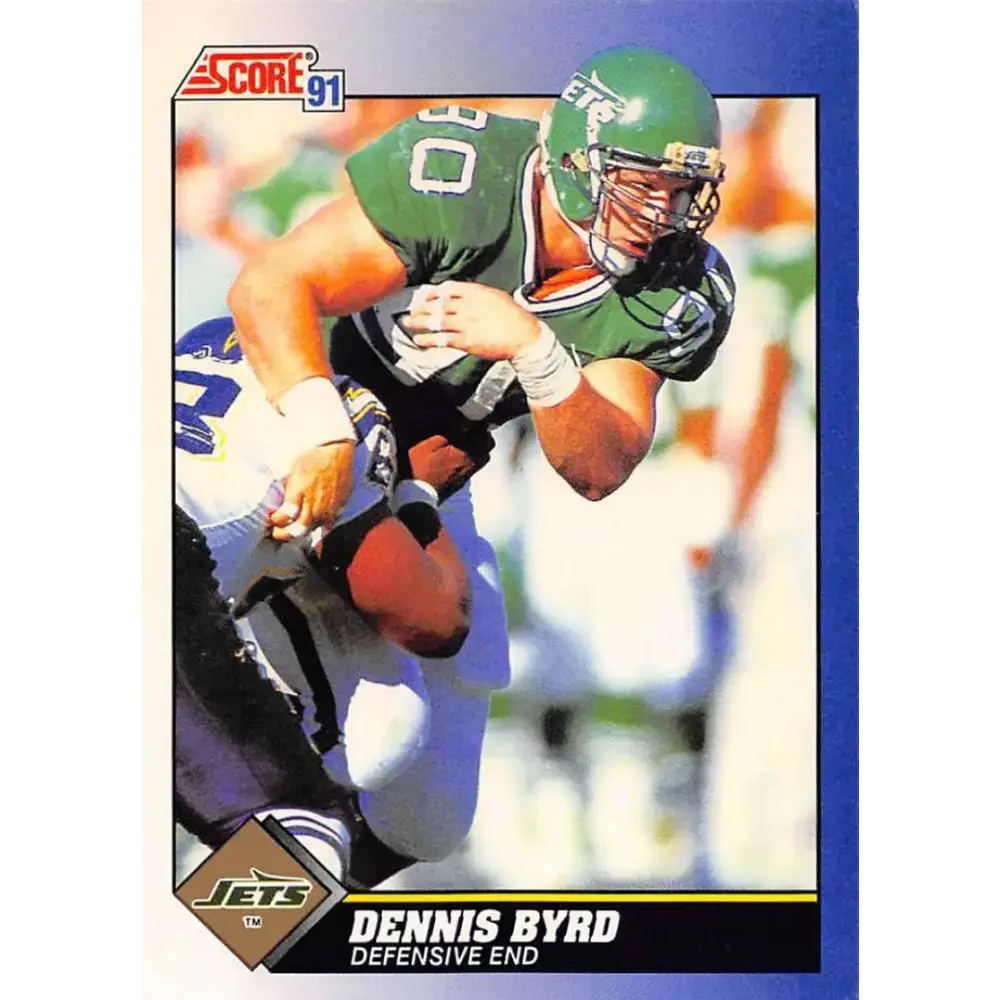 1991 Score #94 Dennis Byrd EX Excellent New York Jets Football Card - Football Card Single