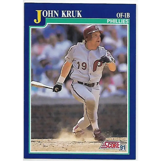 1991 Score #94 John Kruk UER NM-MT Philadelphia Phillies Baseball Card - Baseball Card Single