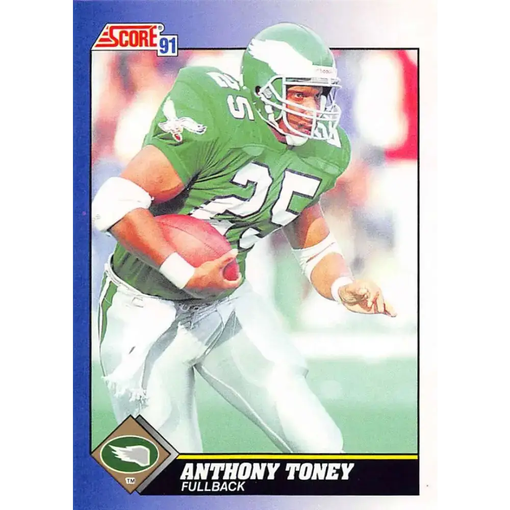 1991 Score #96 Anthony Toney EX Excellent Philadelphia Eagles Football Card - Football Card Single